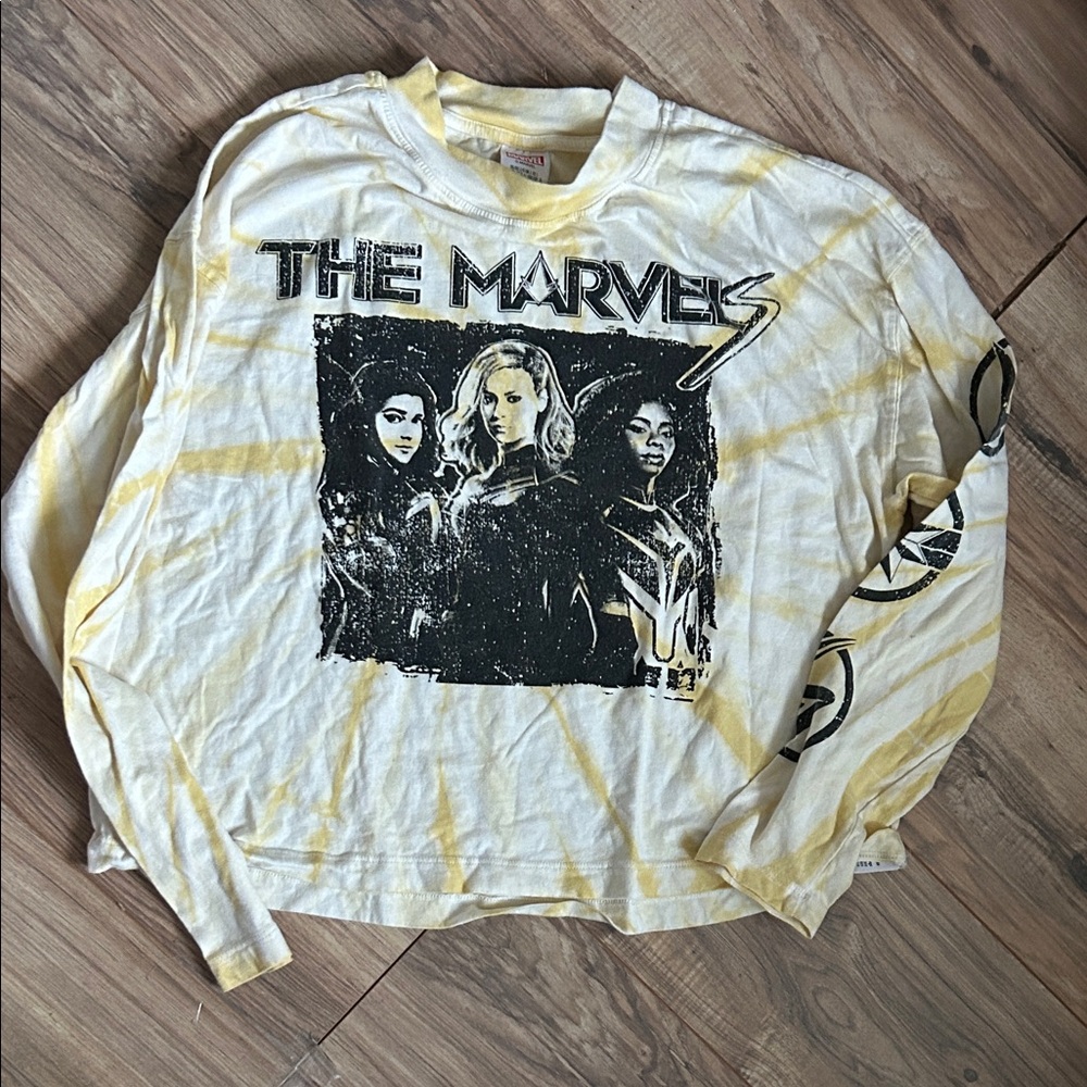 Marvel The Marvels Yellow Tie-Dye Shirt